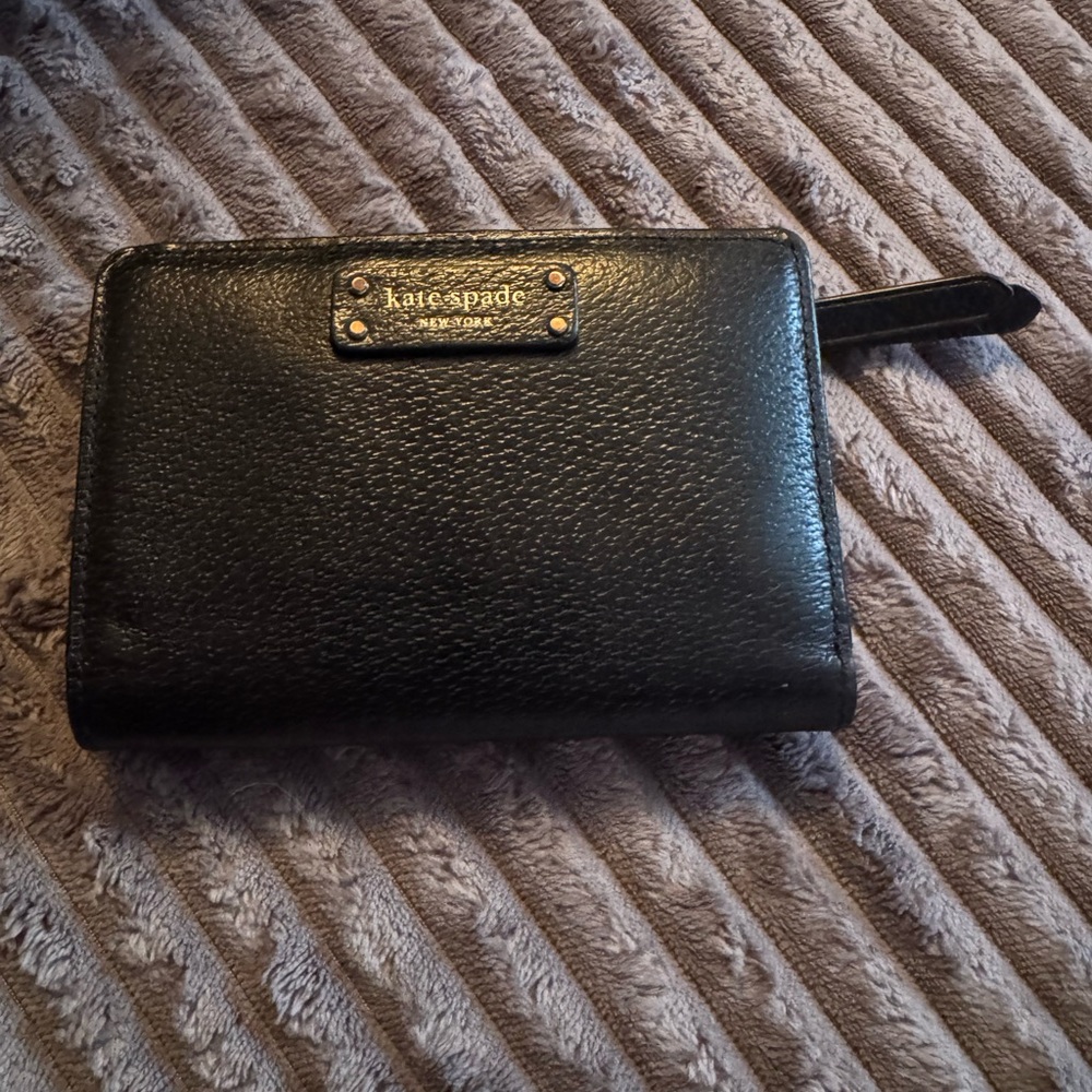 Kate Spade Black Textured Wallet